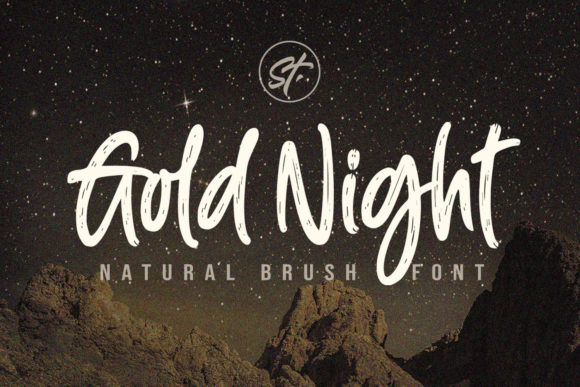 Gold Night: Elevate Your Designs with This Brushed Display Font