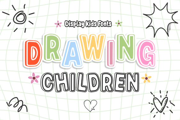 The Creative Power of the Drawing Children Font